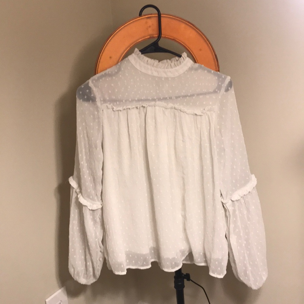 Sheer white top